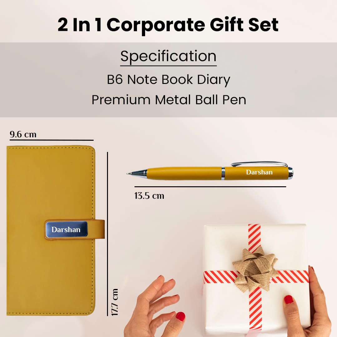 Personalized Mini Diary & Pen Set : A Perfect Personalized Gift - Giftana