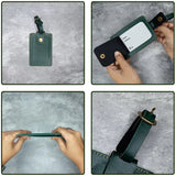 Personalized Green Travel Set: Sunglasses Case, Luggage Tag, Passport Cover & Keychain - Giftana