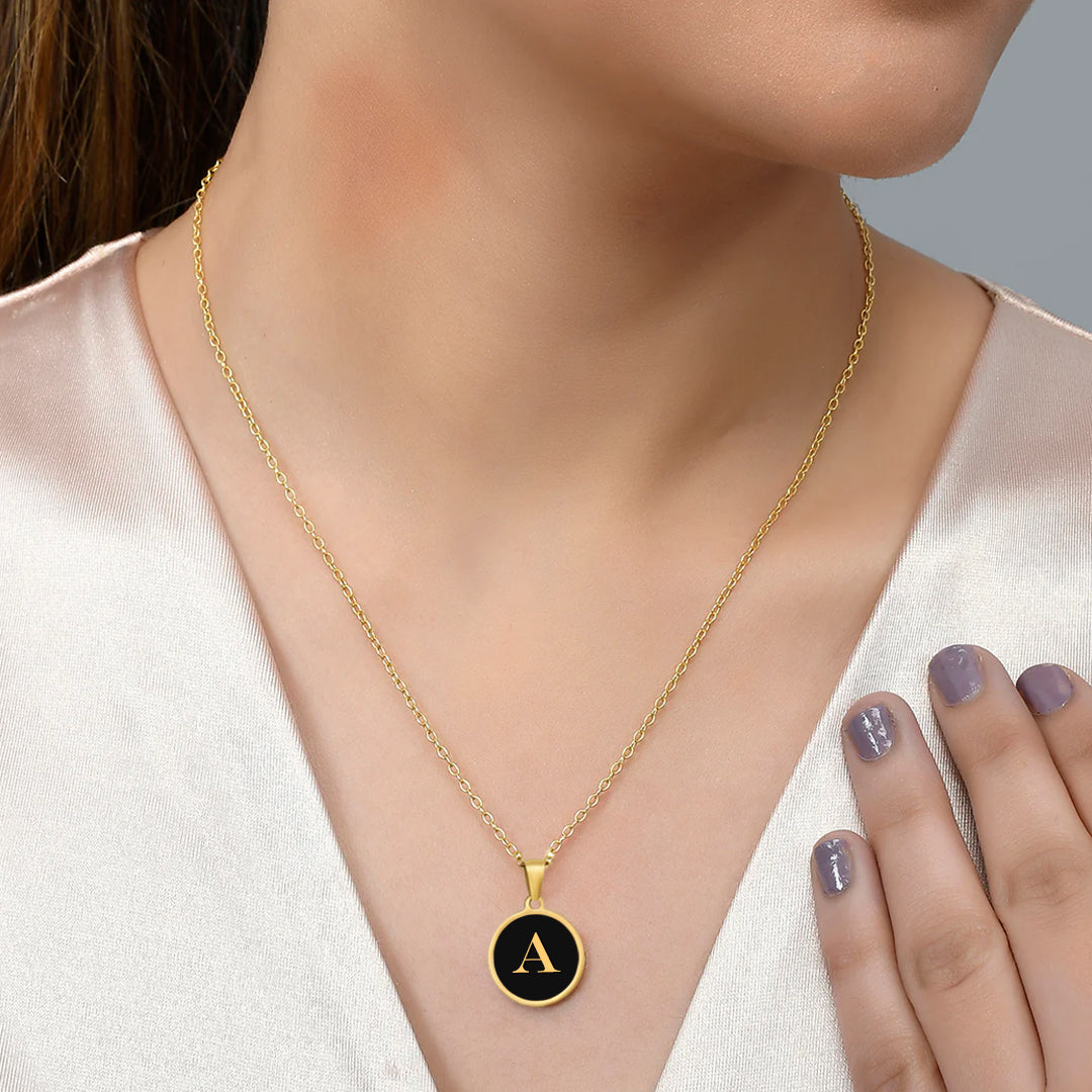 Elegant A to Z Necklace Black : Perfect Necklace Gifts for Every Style - Giftana