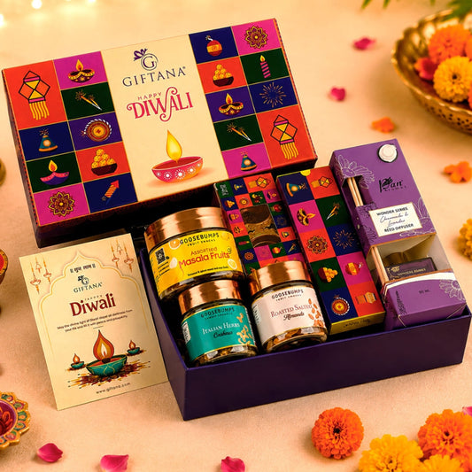 Diwali Gifts with Nuts, Diffuser & Festive Diwali Aura