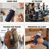 Custom Borosilicate Travel Bottle and Tumbler Drinkware Gift Set
