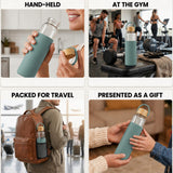 Custom Borosilicate Travel Bottle and Tumbler Drinkware Gift Set
