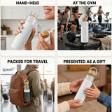 Custom Borosilicate Travel Bottle and Tumbler Drinkware Gift Set