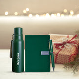 Elegant Personalized Gift : Bottle, Magnet Diary & Pen Set - Giftana