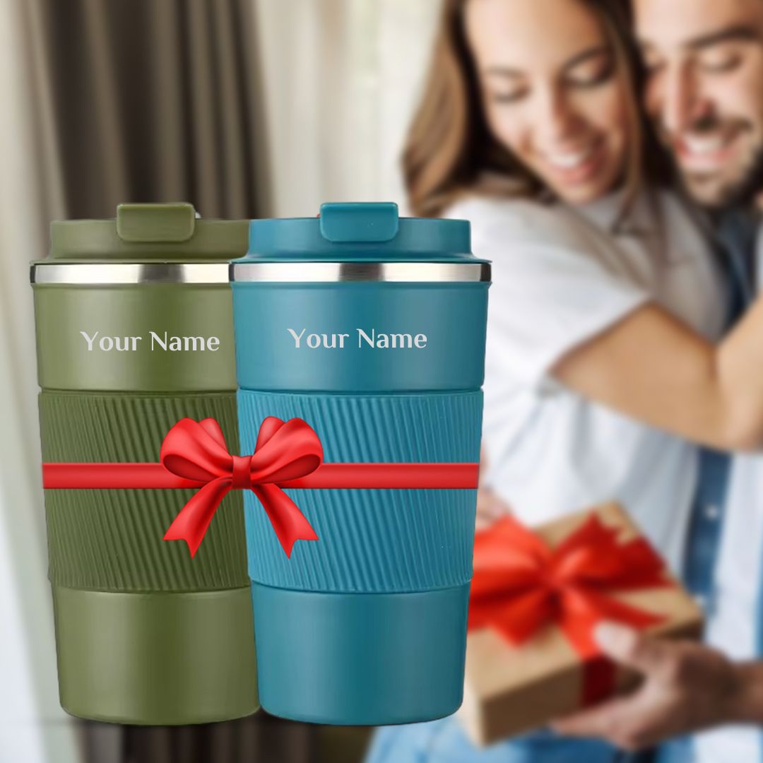 Personalized Gift : Coffee Tumbler Combo for Him & Her - Giftana