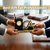 Custom CA Desk Organizer Gift with Clock & Pen Set