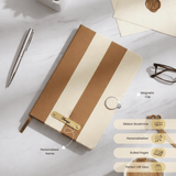 Custom Zebra Journal 4 in 1 Gift Set with Pen Keychain and Card Holder