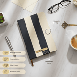 Custom Zebra Journal 4 in 1 Gift Set with Pen Keychain and Card Holder