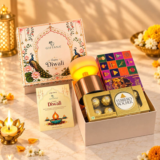 Diwali Gift Set with Table Lamp & Festive Essentials – Diwali Glow