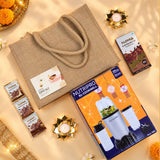 Diwali Tech & Treats Gift Set – Blender, Brittle & Jute Bag