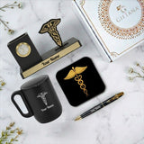 Doctor Professional Desk Decor Gift Set with Clock