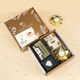 Elegant Diwali Return Gifts with Desk Clock, Brittle & Diya