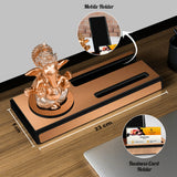 Custom Ganpati Idol Desktop Organizer with Phone Stand & Business Card Holder