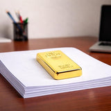 Luxury Gold Bar Paperweight Premium Desk Accessory for Office Decor