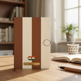 Personalized Zebra A5 Notebook Diary with Name and Charm