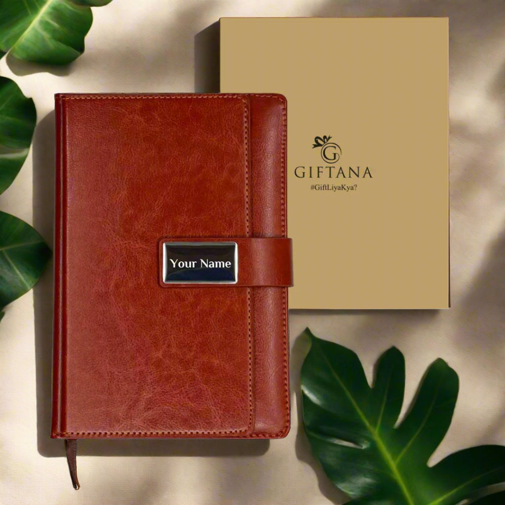 Keep Your Cards Personalized Diary - Brown (Copy) - Giftana