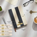 Personalized Zebra A5 Notebook Diary with Name and Charm