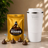 Personalized Travel Coffee Tumbler & Chocolate Gift Set