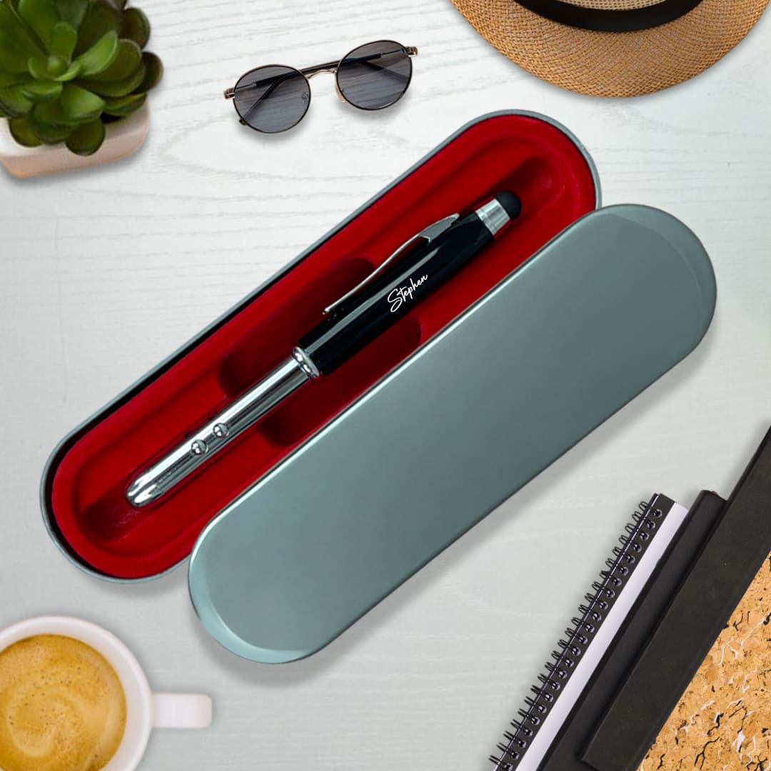 Premium 4-in-1 Personalized Laser Pointer Pen : Ideal Personalized Gift - Giftana