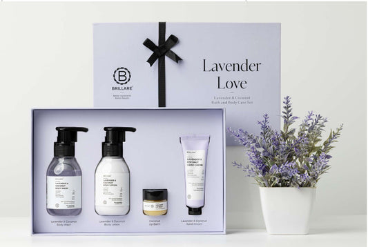 Lavender Love Lavender & Coconut Bath & Body Gift Set for Her