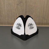 Giftana Lotus Coaster Gifts Set with Engraved Tea & Coffee Quotes