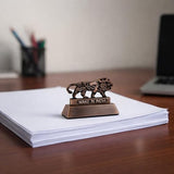 Make in India Lion Paper Weight with Mechanical Gear Design