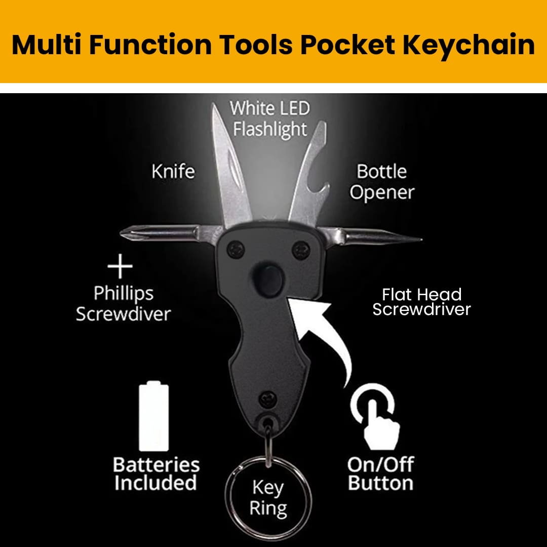 Military Keychain 6-in-1 – The Ultimate Tactical Gift - Giftana