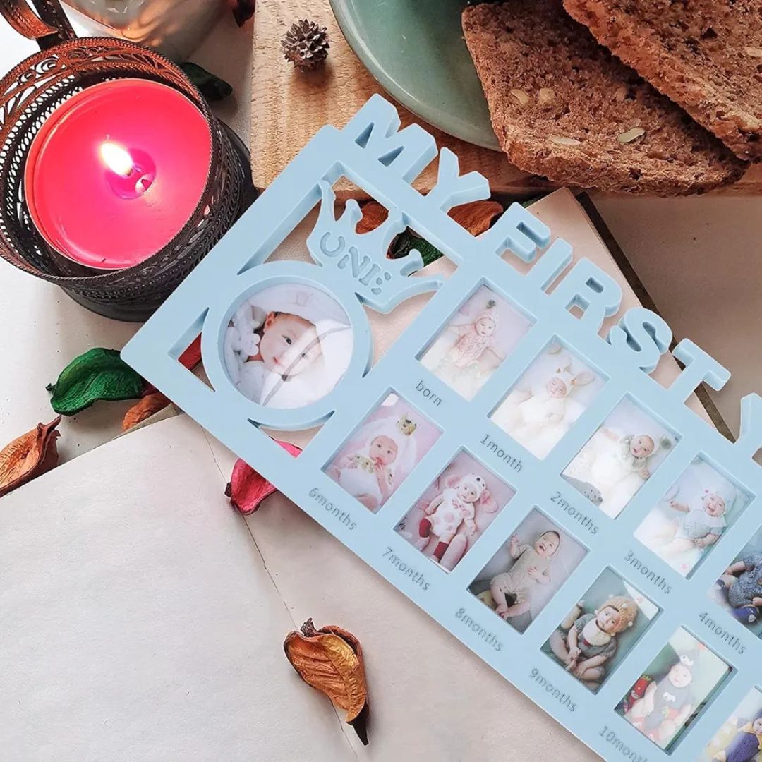My First Year Photo Frame Gift – A Cherished Baby Gift to Treasure Every Milestone - Giftana