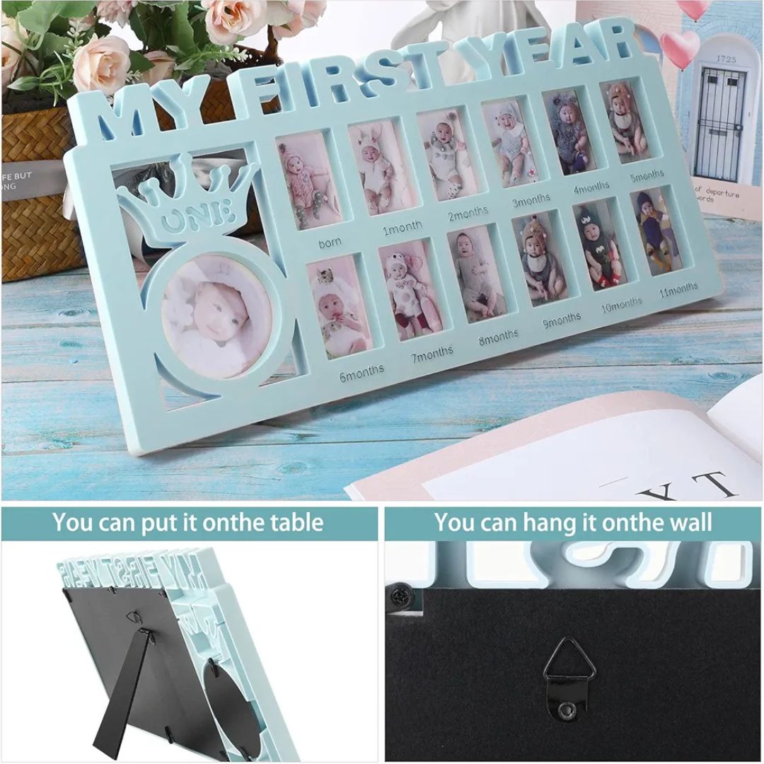 My First Year Photo Frame Gift – A Cherished Baby Gift to Treasure Every Milestone - Giftana