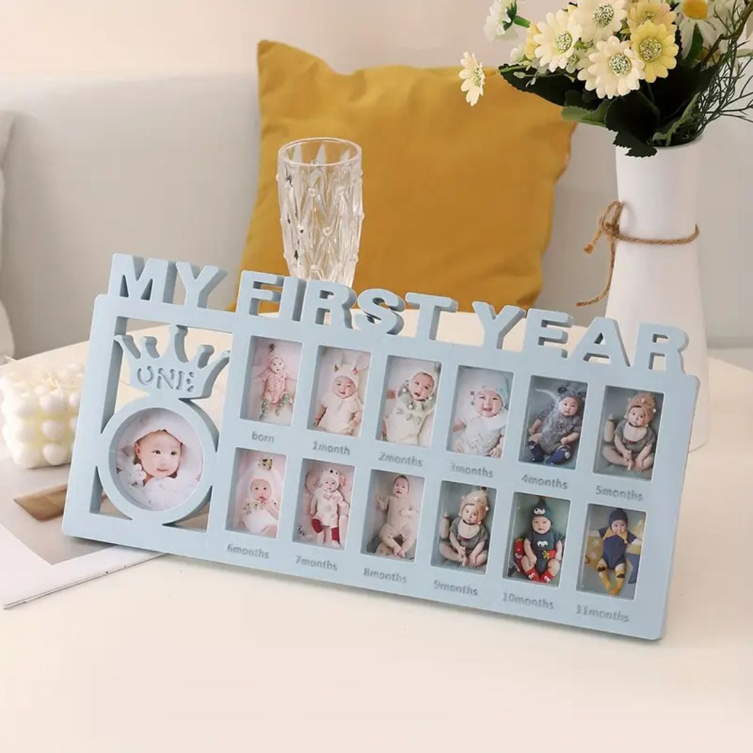 My First Year Photo Frame Gift – A Cherished Baby Gift to Treasure Every Milestone - Giftana