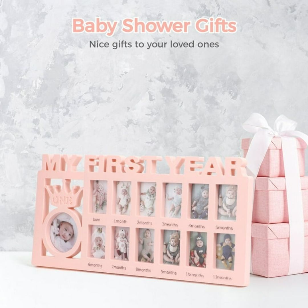 My First Year Photo Frame Gift – A Cherished Baby Gift to Treasure Every Milestone - Giftana