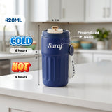 Name Engraved Smart Tumbler Mug Set with Round Coasters