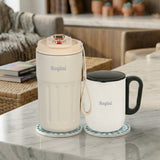 Name Engraved Smart Tumbler Mug Set with Round Coasters