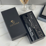 Personalized Bottle Pen Keychain Gift Set Premium Black Box