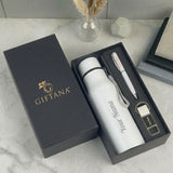 Personalized Bottle Pen Keychain Gift Set Premium Black Box