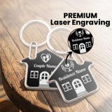 Personalized Couple and Home Keychain Gift Set