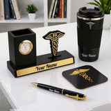 Personalized Doctor Appreciation Gift Set with Desk Organizer