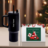 Personalized Insulated Tumbler Gift with Secret Santa Card