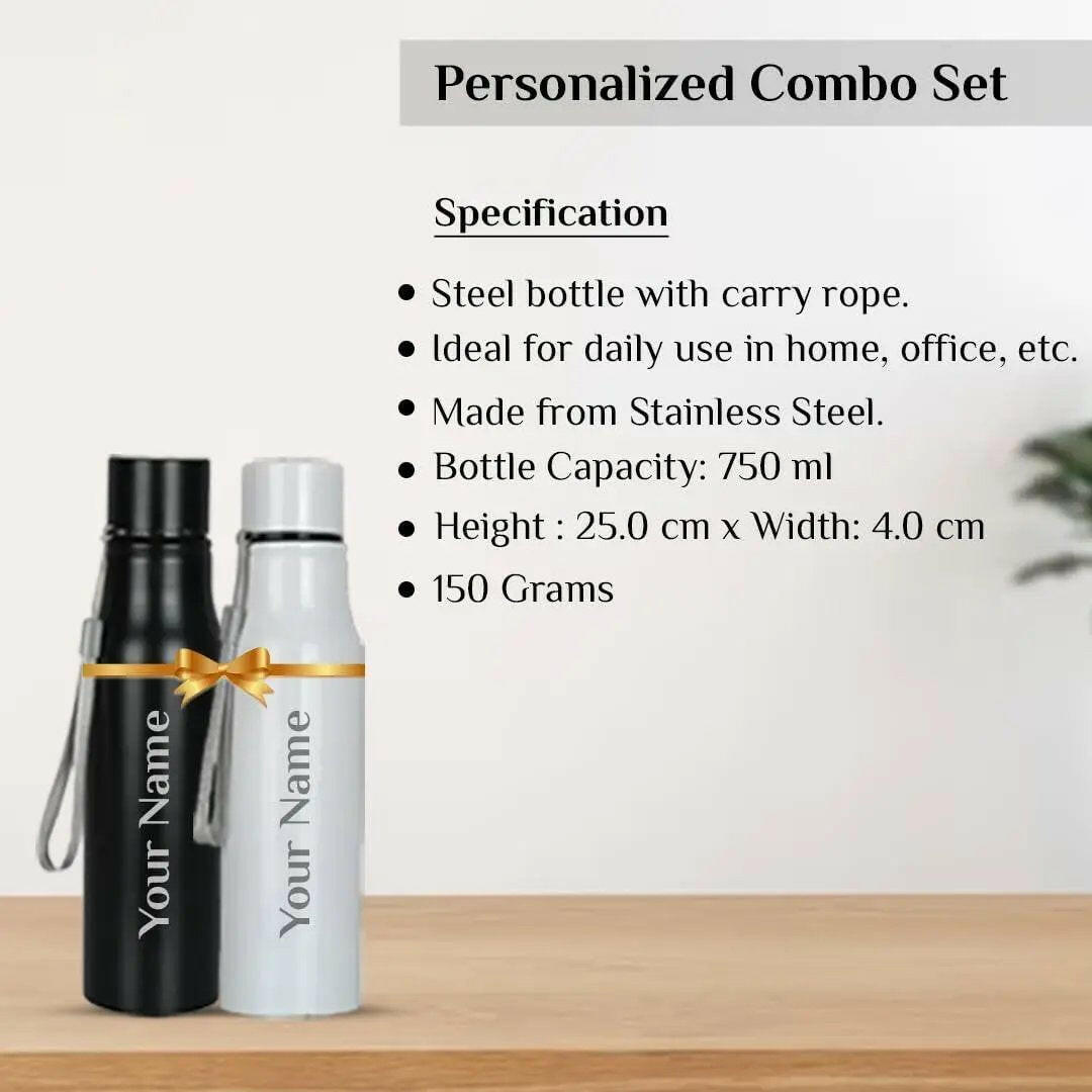 Personalized Steel Bottle G055 - Combo - Giftana
