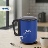 Custom Name Coffee Mug with Lid Modern Drinkware Gift