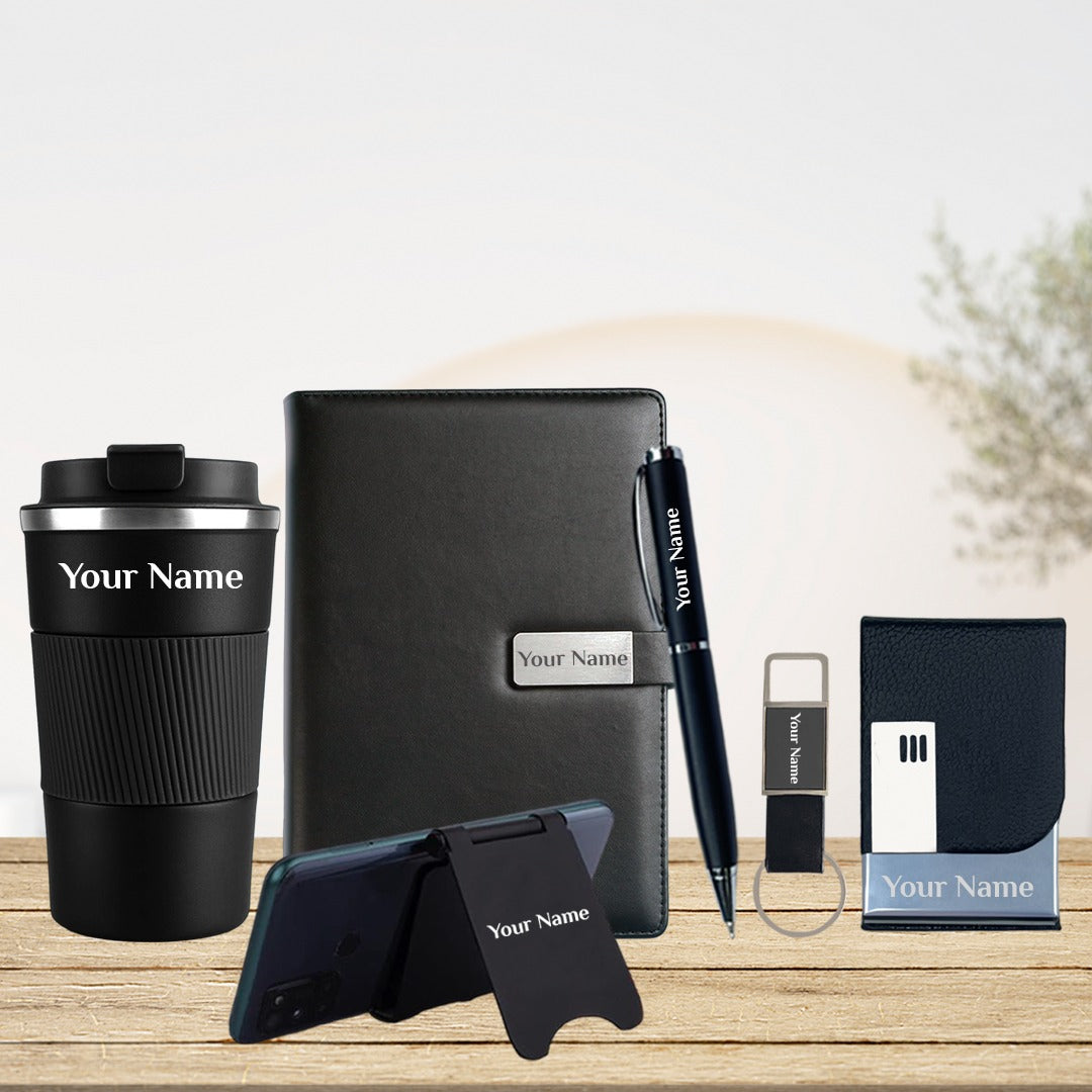 Sophisticated 6-in-1 Customized Corporate Gifts Set for Business Excellence - Giftana