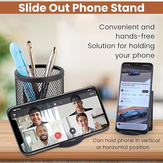 Personalized Pen Stand With Mobile Stand - Giftana