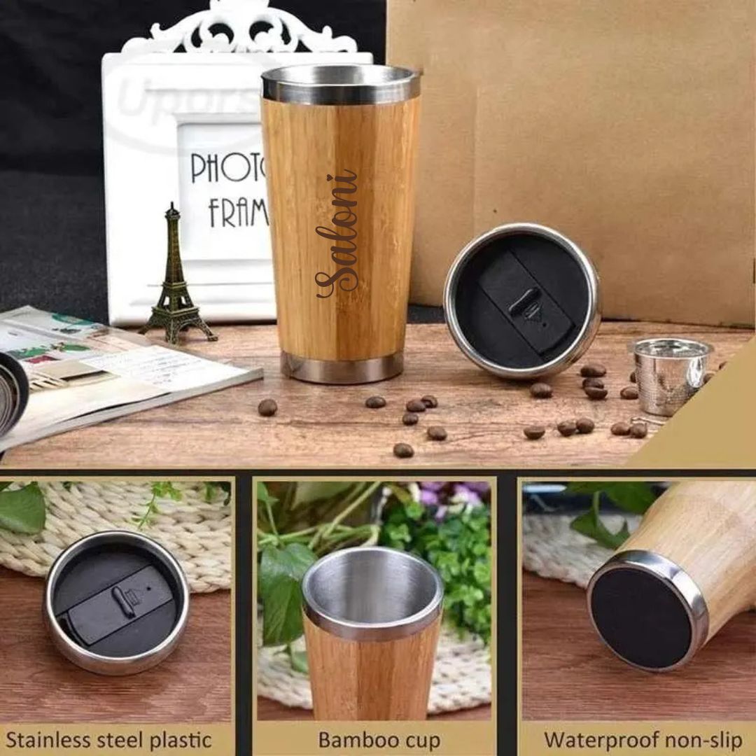 Premium Bamboo Tumbler – Personalized & Eco-Friendly Gift - Giftana