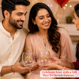 Premium Mr & Mrs Glass Mug Set for Couples