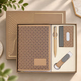 Premium Executive Notebook Gift Set with Pen, Card Holder & Keychain