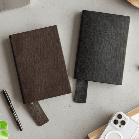 Leather Notebook With Bookmark