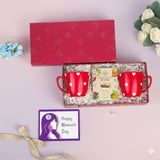 Premium Red Heart Couple Mug Gift Hamper