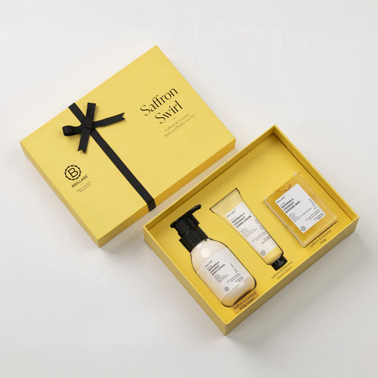 Saffron Swirl Unisex Bath & Body Gift Set - Saffron & Coconut