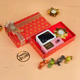 Elegant Diwali Gifts with Alarm Clock & Choco Goodies