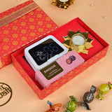 Elegant Diwali Gifts with Alarm Clock & Choco Goodies